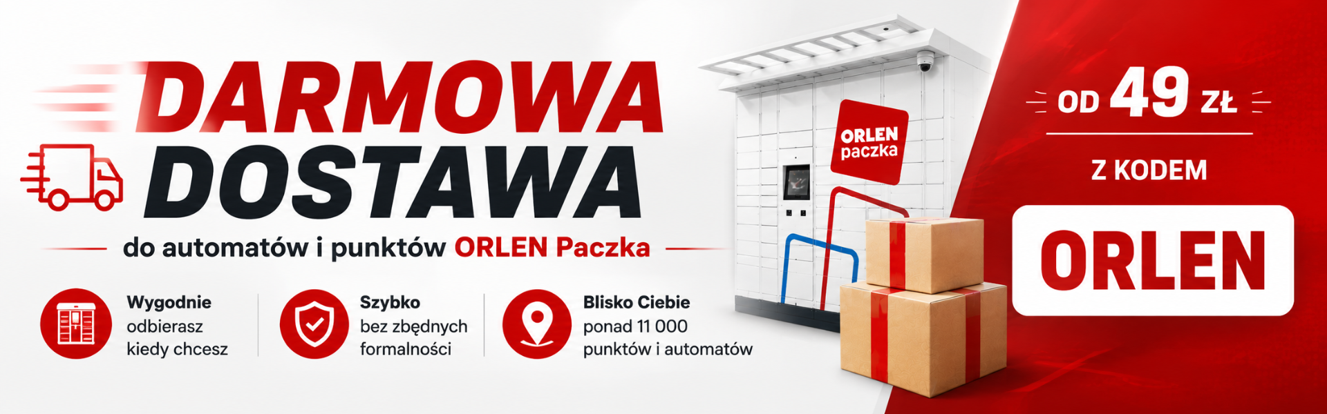 Darmowa wysyłka Orlen Paczka