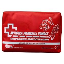 APTECZKA MOTOCYKLOWA ROWEROWA Vera DIN 13167 Mała Czarna 15x10x5 cm VERA02