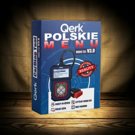 Interfejs Tester diagnostyczny OBD2 QERK T31 V3 –  polskie menu, przewodowy