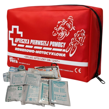 Apteczka-rowerowo-motocyklowa-VERA02-DIN-13167-Mała-wodoodporna-czerwona
