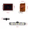 Lampa ostrzegawcza LED niebieska 4x – stroboskop, pilot, do zderzaka