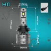 ŻARÓWKI LED H11 QERK E4 RETROFIT 120W 6000K MOCNE CANBUS ODCIĘCIE