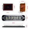 Lampa ostrzegawcza LED niebieska 4x – stroboskop, pilot, 18 programów