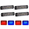 Lampa ostrzegawcza LED czerwono-niebieska 4x – stroboskop, pilot, 6 SMD