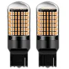 Żarówki LED W21W Qerk B144. CANBUS 144 LED pomarańczowe – komplet 2 szt.