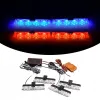 Lampa ostrzegawcza LED niebiesko-czerwona 4x – błyskowa, pilot, 4x SMD, do zderzaka