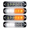 Lampa ostrzegawcza LED pomarańczowo-biała 4x – błyskowa, obrysowe, 18 trybów