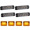 Lampa ostrzegawcza LED pomarańczowa 4x – stroboskop, pilot, tryby pracy