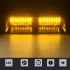 Lampa ostrzegawcza LED pomarańczowa – błyskowa, do szyby, włącznik, 18 trybów