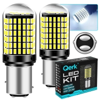 Żarówki LED P21/5W Qerk B144. CANBUS 144 LED dwuwłóknowe, mocne – komplet 2 szt.