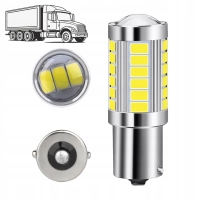 Żarówka P21W XSTORM LED BA15S 12V 24V Cofania 6000K Mocna do samochodu ciężarowego