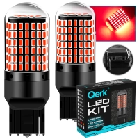 Żarówki LED W21W Qerk B144 CANBUS – czerwone 144 LED – komplet 2 szt.