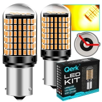 Żarówki LED PY21W CANBUS QERK B144 – 144 LED, pomarańczowe kierunkowskazy (2 szt.)