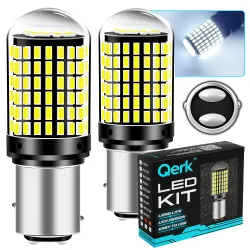 Żarówki LED P21/5W Qerk B144. CANBUS 144 LED dwuwłóknowe, mocne – komplet 2 szt.