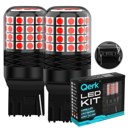 Żarówki LED W21W T20 Qerk A2200 CZERWONE – STOP, POZYCJA, CANBUS, komplet 2 szt.