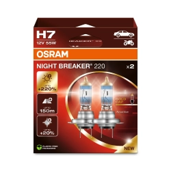 Żarówka H7 halogenowa Osram Night Breaker 220 12 V 55 W PX26d 2 szt