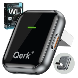 Adapter Qerk WL1-BLA CarPlay Android Auto 2w1 USB-A WiFi 6 Bluetooth 5.4