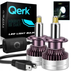 Żarówki LED H7 QERK Q9 360° – CANBUS, 6500K, mocne światło