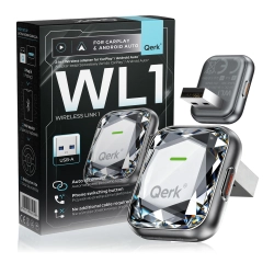 Qerk WL1-CRA CRYSTAL adapter CarPlay Android Auto USB-A