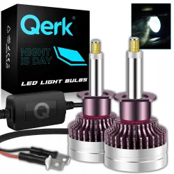Żarówki LED H1 Qerk Q9 Canbus 6500K Zimna Biel 360° Mocne Światło (Komplet)