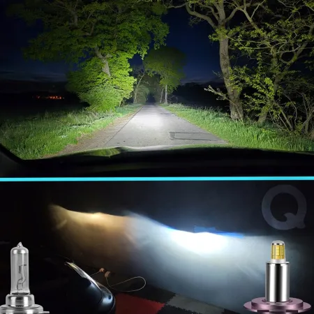 Żarówki LED H1 Qerk Q9 Canbus 6500K Zimna Biel 360° Mocne Światło (Komplet)