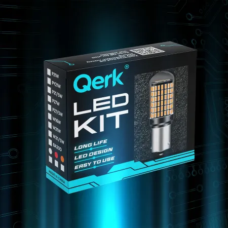 Żarówki LED PY21W CANBUS QERK B144 – 144 LED, pomarańczowe kierunkowskazy (2 szt.)