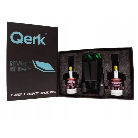 ŻARÓWKI LED HB3 HB4 QERK Q9 360° 2x WIĘCEJ ŚWIATŁA CANBUS ZIMNA BIEL 6500k