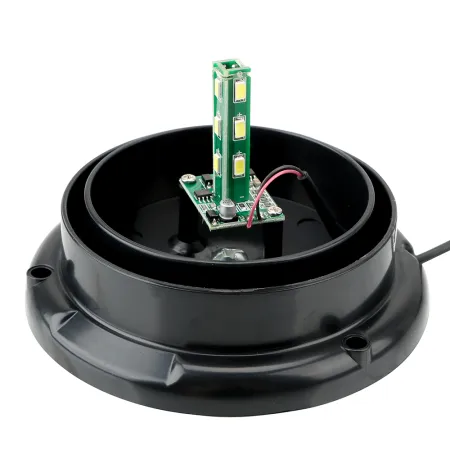 Lampa ostrzegawcza LED kogut niebieska – błyskowa, magnes, włącznik 12-80V