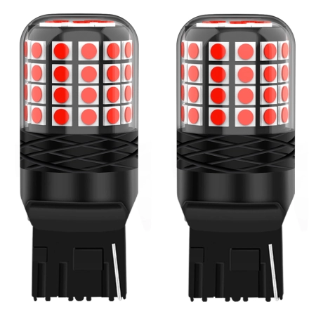 Żarówki LED W21W T20 Qerk A2200 CZERWONE – STOP, POZYCJA, CANBUS, komplet 2 szt.