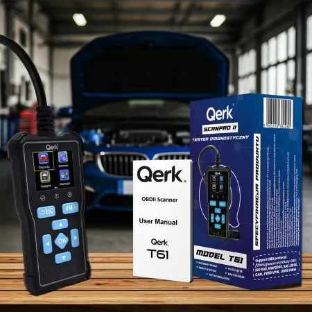 Interfejs diagnostyczny OBD2 Qerk T61 tester z polskim menu odczyt błędów