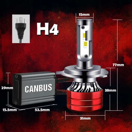 Żarówki LED H4 Xstorm V13 120W 22000LM MOCNE CANBUS - kpl.