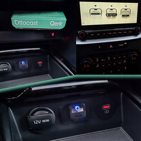 Widok ekranu samochodu z aktywnym CarPlay – menu telefonu na wyświetlaczu