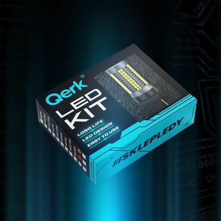 Żarówki LED W21W T20 Qerk A2113 – światła cofania, DRL, komplet 2 szt.