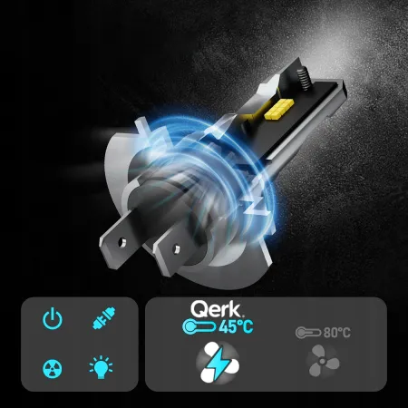 ŻARÓWKI LED H7 Qerk Q11 24 V 6500 K 20000 lm do samochodów ciężarowych 2 szt.