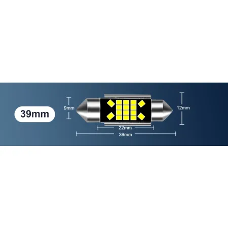ŻARÓWKA RURKA LED 39MM C3W C5W XSTORM 16SMD CANBUS