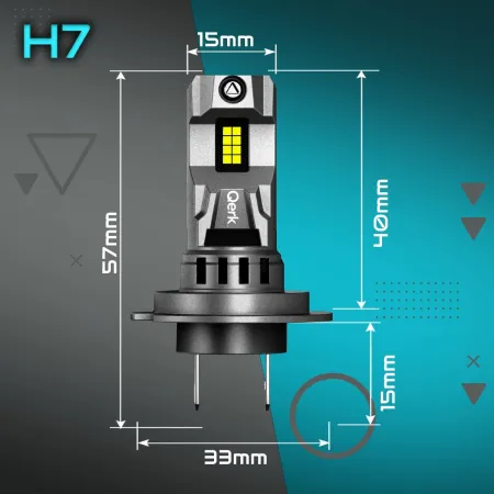 ŻARÓWKI LED H7 Qerk Q11 24 V 6500 K 20000 lm do samochodów ciężarowych 2 szt.