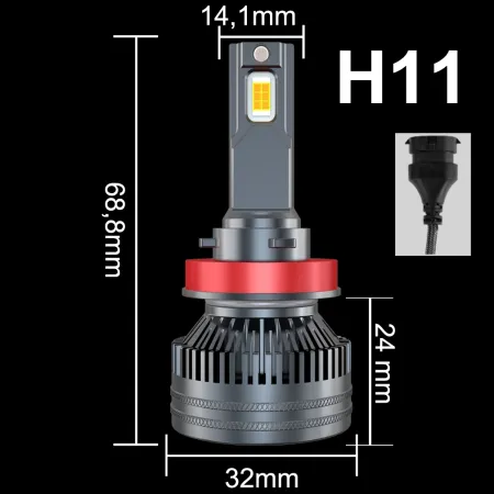 MINI ŻARÓWKI H11 LED XSTORM 110W 23000LM CAN MOCNE
