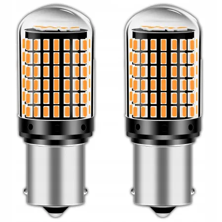 Żarówki LED P21W Qerk B144 CANBUS 144 LED Kierunkowskazy Pomarańczowe 2 szt