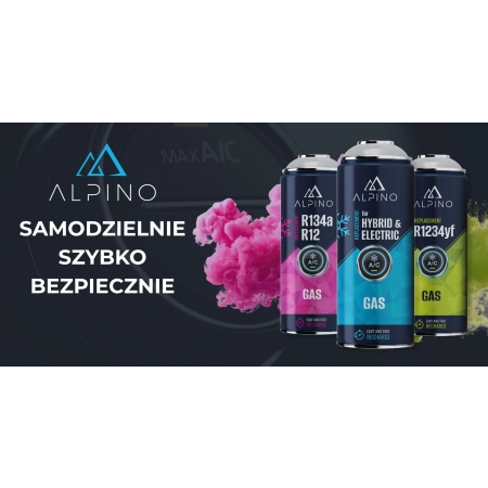 Gaz do klimatyzacji samochodowej Alpino R134a 3w1 UV do nabijania klimatyzacji