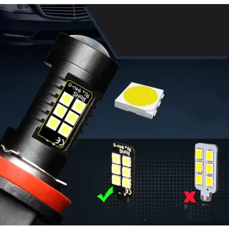 ŻARÓWKI LED H11 80W 360° 4000LM MOCNE CAN XSTORM