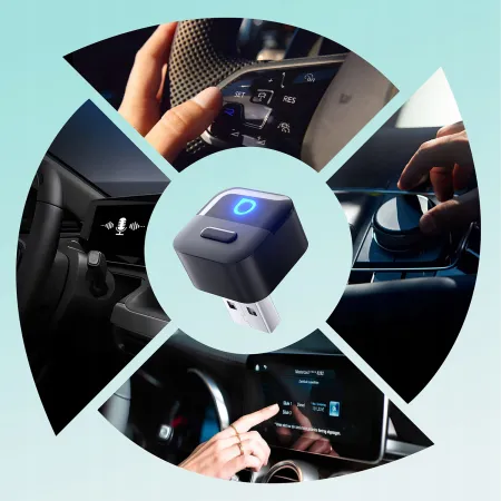 Adapter CarPlay Android Auto – podłączony do portu USB w samochodzie