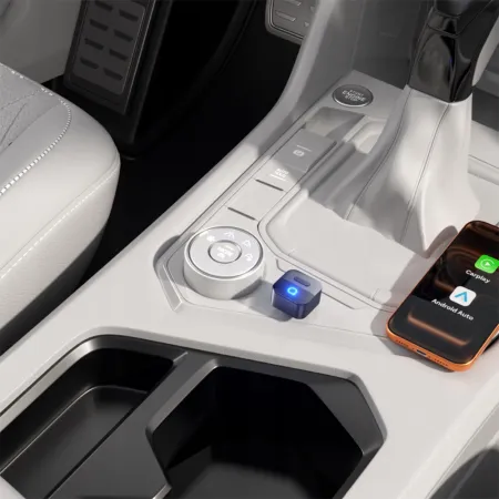 Adapter 2w1 CarPlay Android Auto – obsługa dwóch telefonów, przełącznik Smart Button