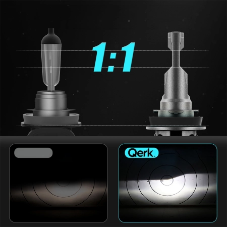 Żarówki LED H11 QERK Q11 CANBUS 70W 6500K Retrofit 1:1 Plug & Play 2 szt.