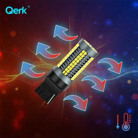 Żarówki LED W21W T20 Qerk A2113 – światła cofania, DRL, komplet 2 szt.