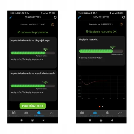 Tester Akumulatorów 12V z Aplikacją w Języku Polskim BM2