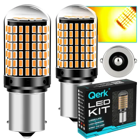 Żarówki LED P21W Qerk B144 CANBUS 144 LED Kierunkowskazy Pomarańczowe 2 szt