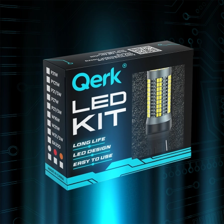 Żarówki LED W21W T20 Qerk A2113 – światła cofania, DRL, komplet 2 szt.