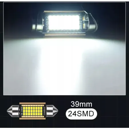 ŻARÓWKA RURKA LED 39MM C3W C5W XSTORM 24SMD CANBUS