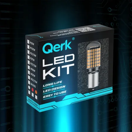Żarówki LED P21W Qerk B144 CANBUS 144 LED Kierunkowskazy Pomarańczowe 2 szt