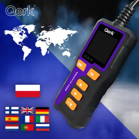 Interfejs diagnostyczny TESTER OBD2 POLSKIE MENU kolorowy ekran QERK T51